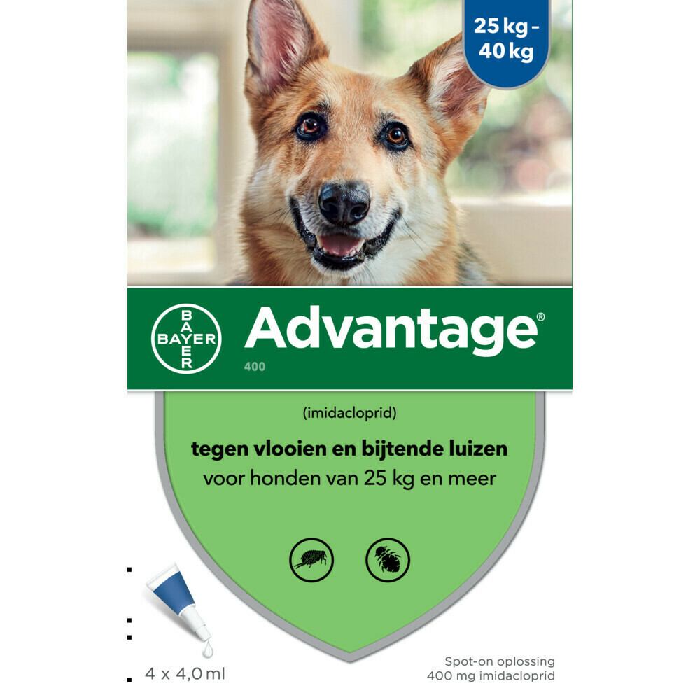 Advantage hond 400 (25 – 40 kg) – 4 pipetten - Afbeelding 2