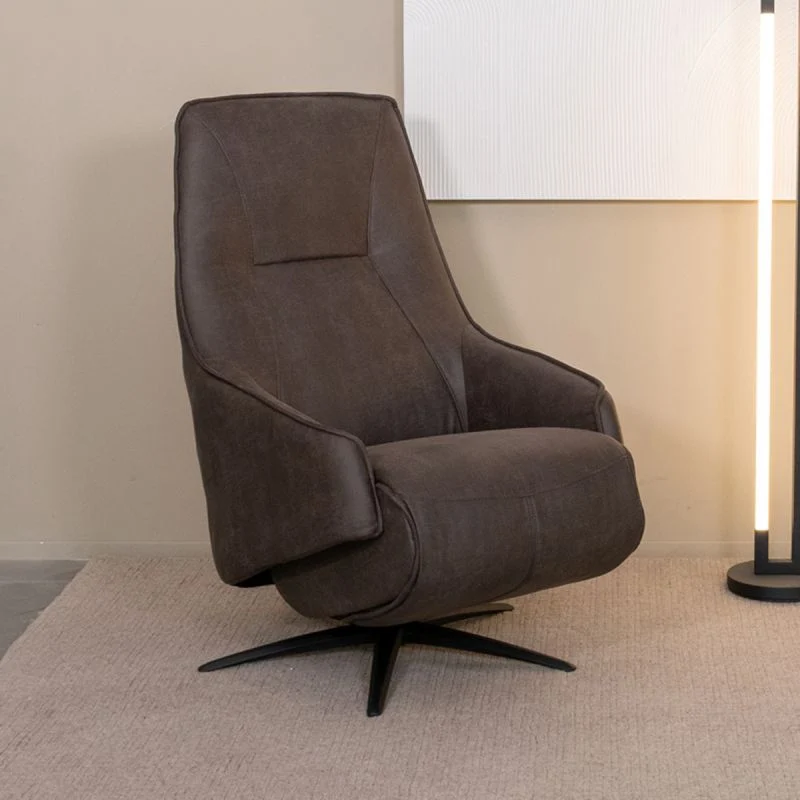 Label51 Elektrische Fauteuil Odense - Antraciet Micro Suede | Zwart Metaal - 68x87x110 cm - Afbeelding 3