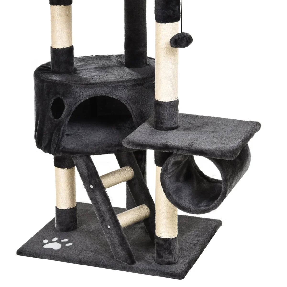 Nancy's Santa Ana Krabpaal - Kattenbed - XL - Speelboom - Klimboom - Pluche - Grijs - Afbeelding 5