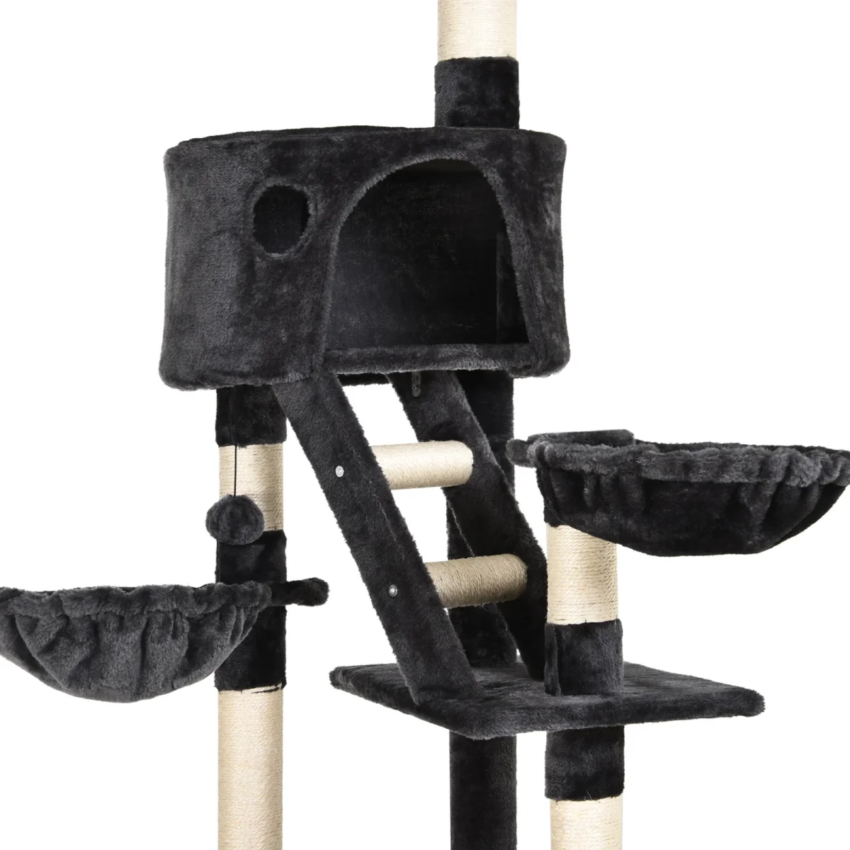 Nancy's Santa Ana Krabpaal - Kattenbed - XL - Speelboom - Klimboom - Pluche - Grijs - Afbeelding 7
