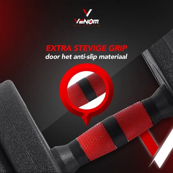 Venom Sports verstelbare dumbbell set inclusief kettlebell 20KG - Afbeelding 6