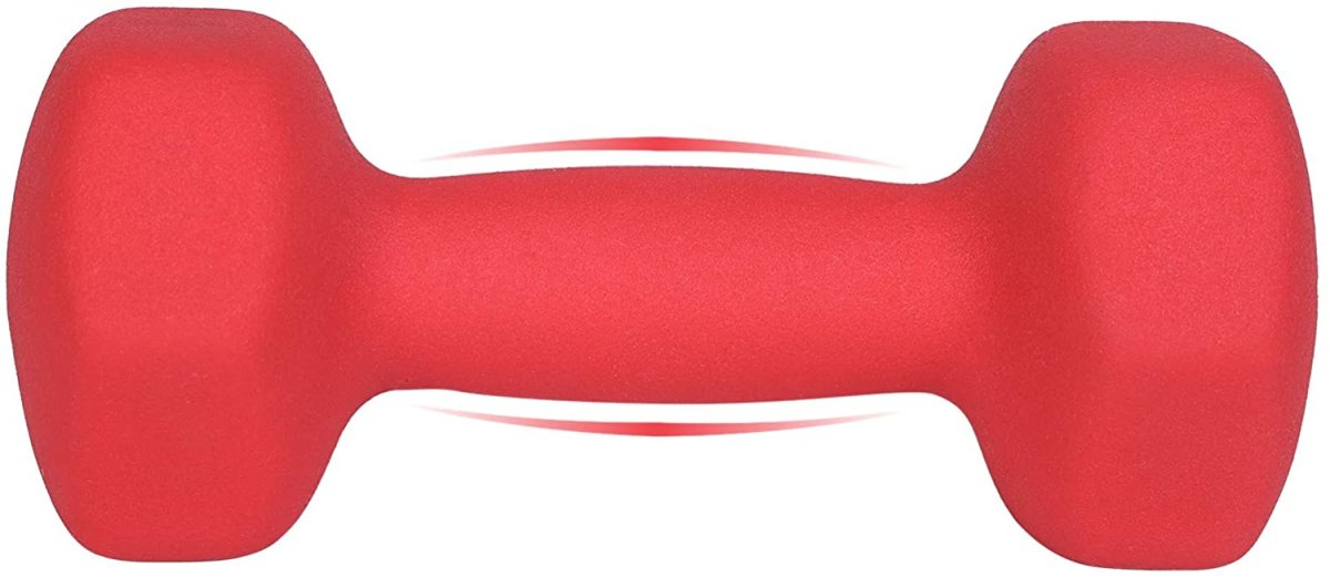 Nancy's Curries Dumbbells - Halterset - Gewichten - Set van 2 - Rood - 3 KG per stuk - Afbeelding 6