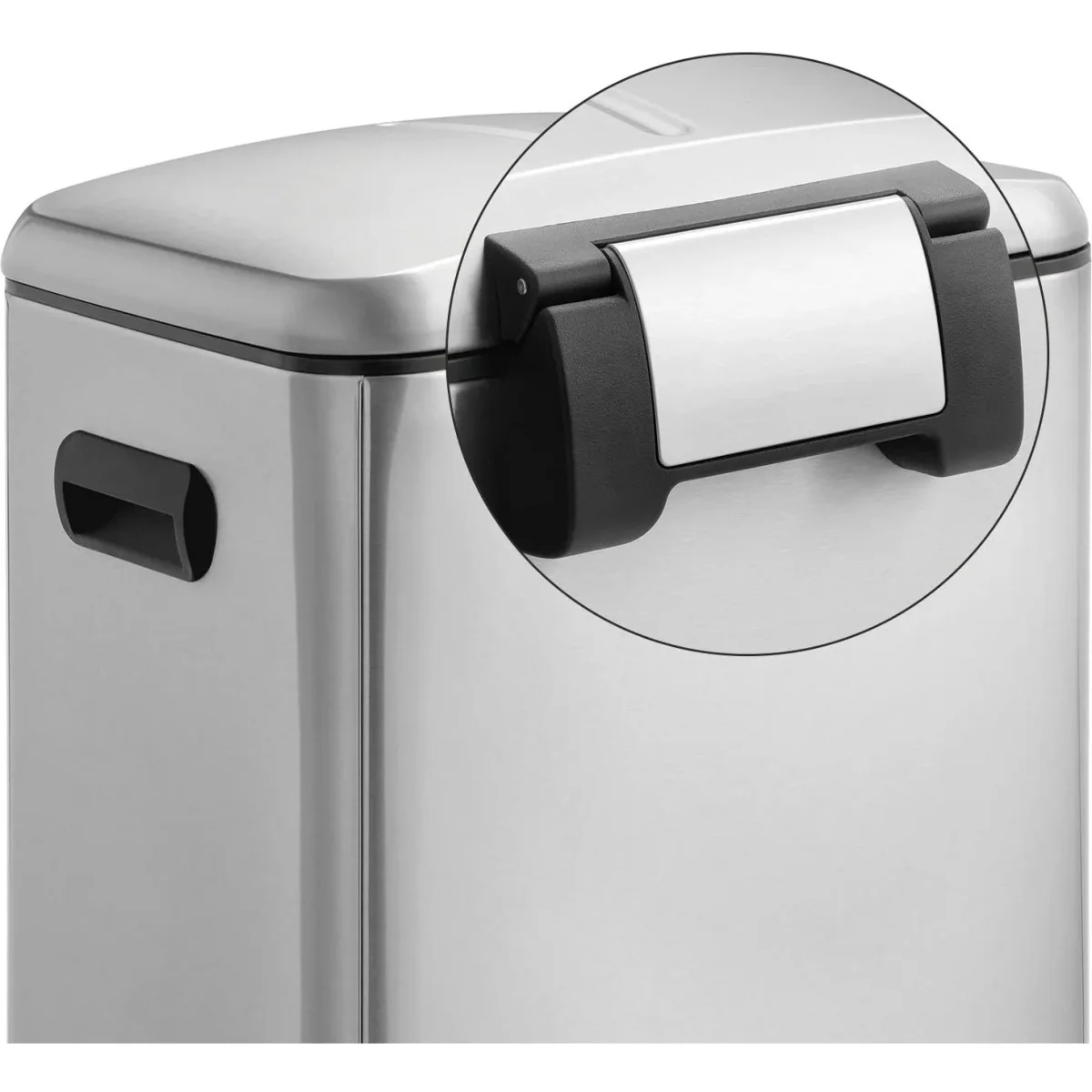 Nancy's Cookville Prullenbak - Afvalscheiding 2x20 liter - Pedaalemmer - Afvalemmer - Zilver - 40 Liter - Afbeelding 5