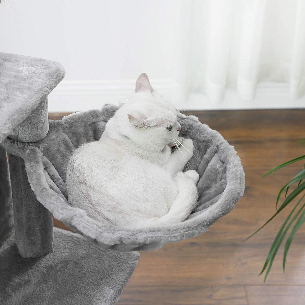 Nancy's Multilevel Kattenboom - Kat toren - Krabpaal - Klimboom voor katten - Lichtgrijs - 50 x 40 x 110 cm - Afbeelding 5