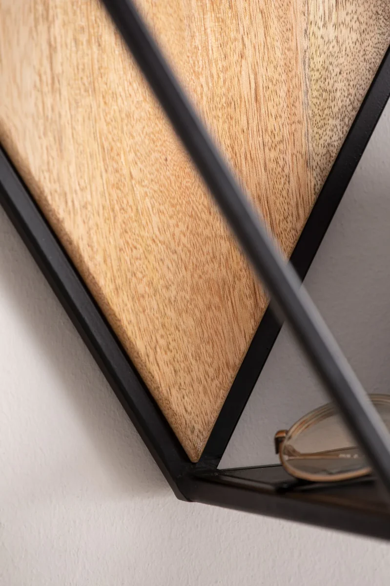 Nancy's Pereiro Wandplank - Wandrek - Decoratieplank - Massief Mangohout - ± 60 x 20 x 50 cm - Afbeelding 6