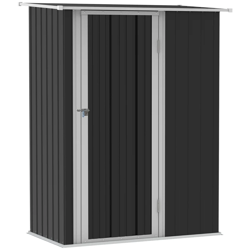 Nancy's Hedon Opbergschuur - Tuinschuur - Gereedschapsschuur - Grijs - ± 80 x 135 cm - Afbeelding 2