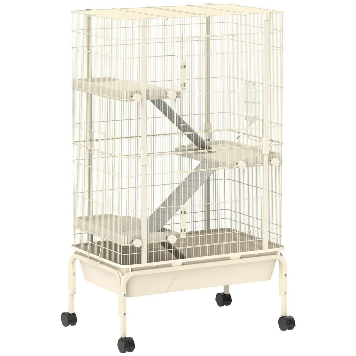 Nancy's Foza Knaagdierkooi - Hamsterkooi - Beige - ± 70 x 45 x 120 cm