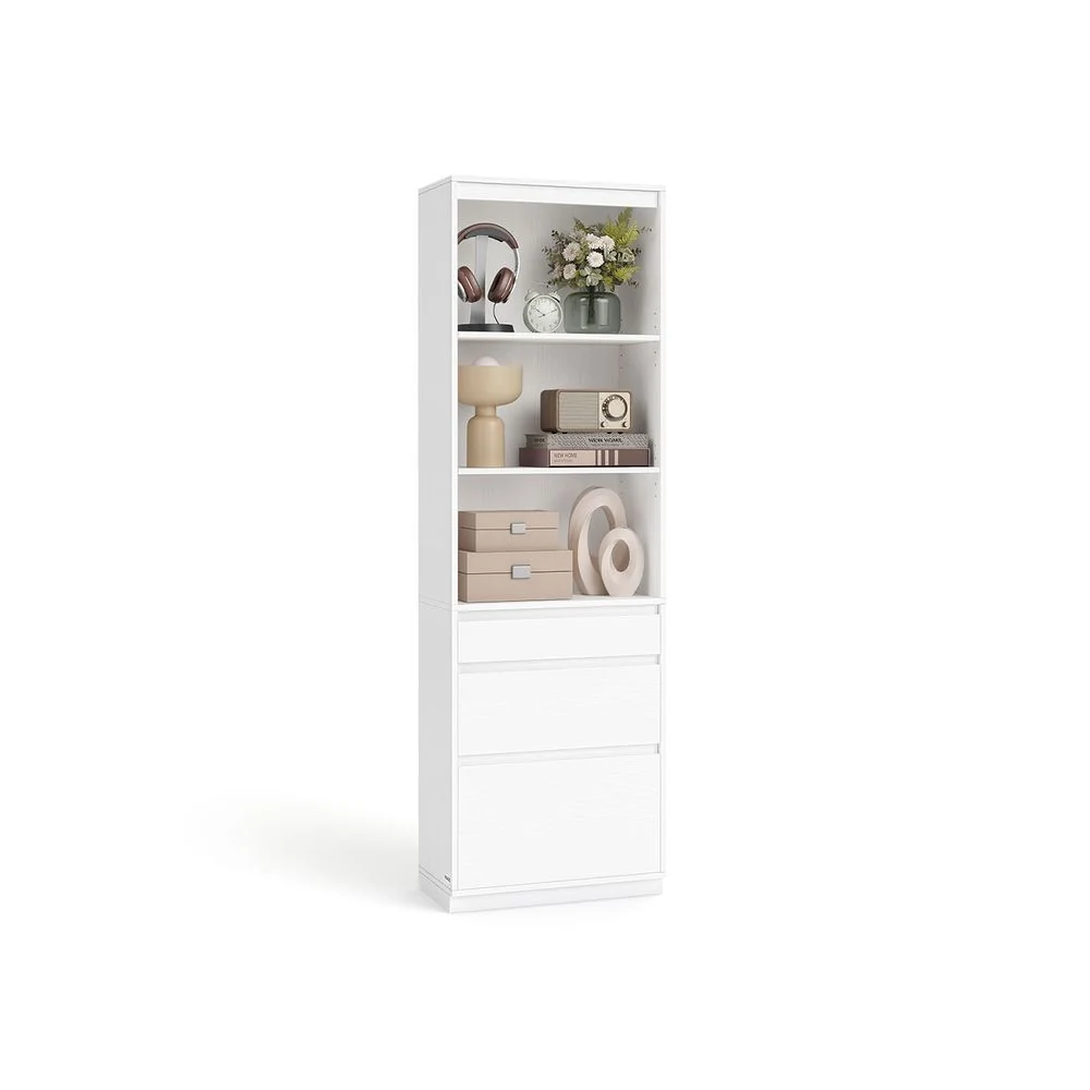 Nancy's Paradela Wandkast - Boekenkast - Opbergkast - Wit - ± 60 x 30 x 180 cm
