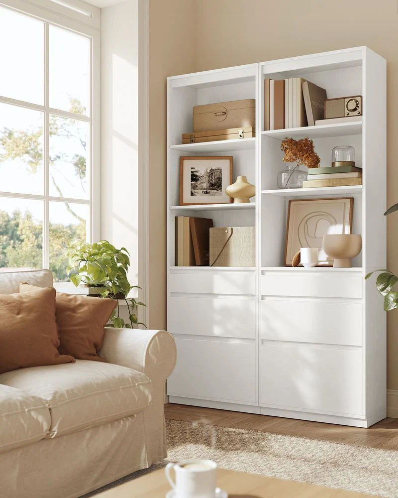 Nancy's Paradela Wandkast - Boekenkast - Opbergkast - Wit - ± 60 x 30 x 180 cm - Afbeelding 3