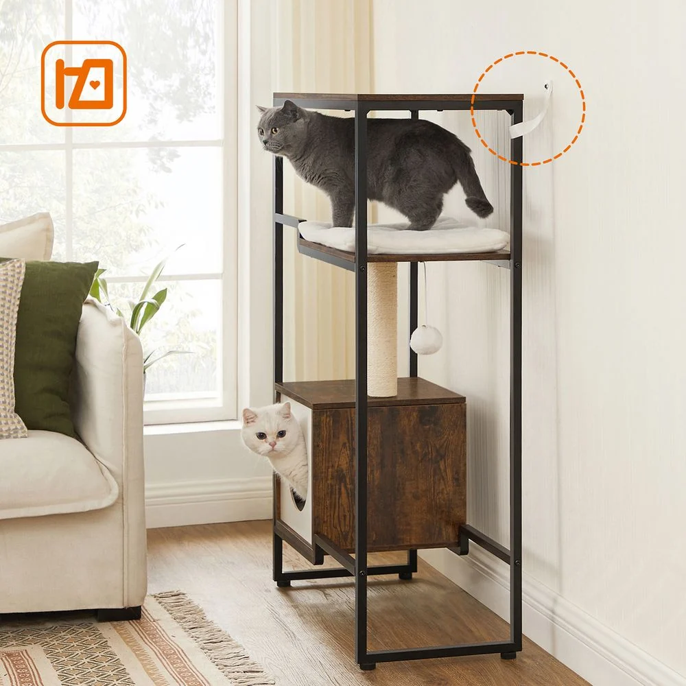 Nancy's Maior Krabpaal - Kattenhuis - Kattengrot - Bruin - ± 75 x 35 x 115 cm - Afbeelding 5