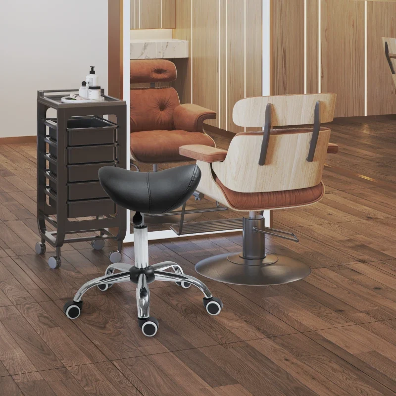 Nancy's Augusta Werkkruk - Salonkruk - Ergonomisch - In Hoogte Verstelbaar - Zwart - Afbeelding 3