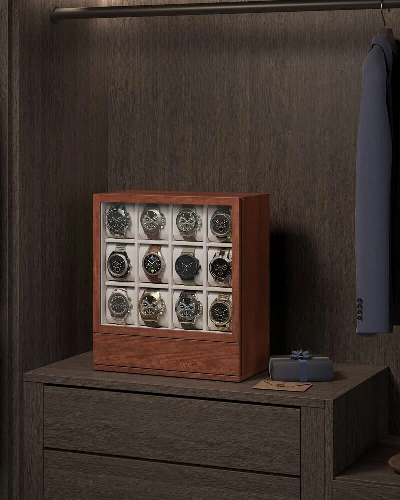 Nancy's Peraboa Horloge Doos - Horloge Opbergbox - Horloge Box - Koffiebruin - Afbeelding 7