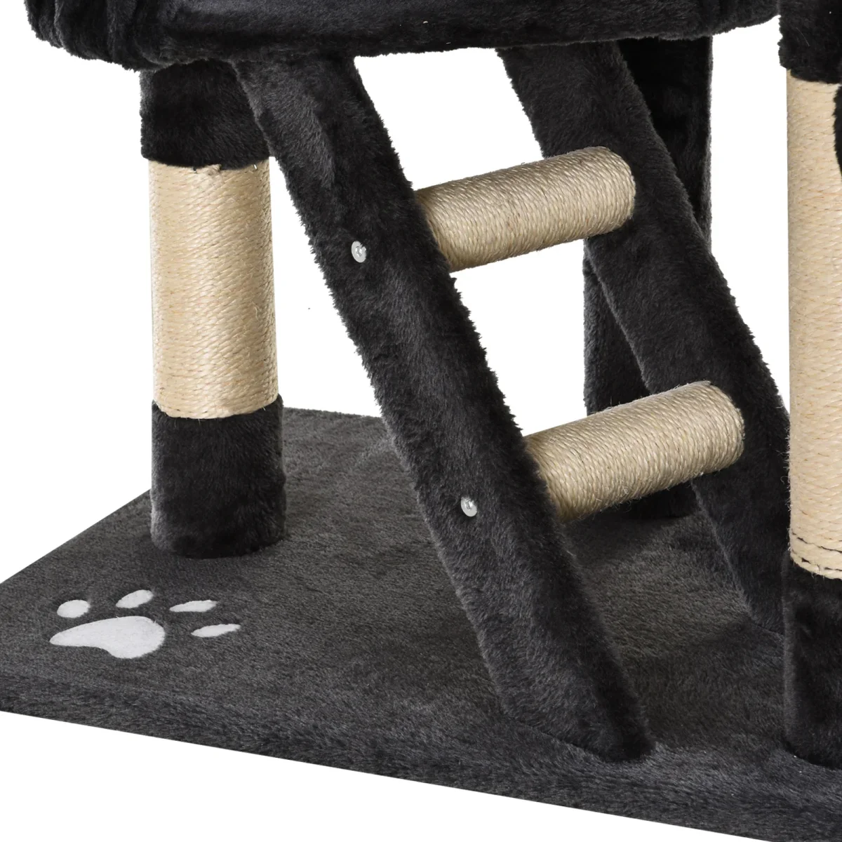 Nancy's Santa Ana Krabpaal - Kattenbed - XL - Speelboom - Klimboom - Pluche - Grijs - Afbeelding 8