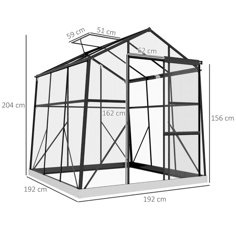 Nancy's Cordoba Kweekkas - Plantenkas - Tuinkas - ± 190 x 190 x 200 cm - Afbeelding 4