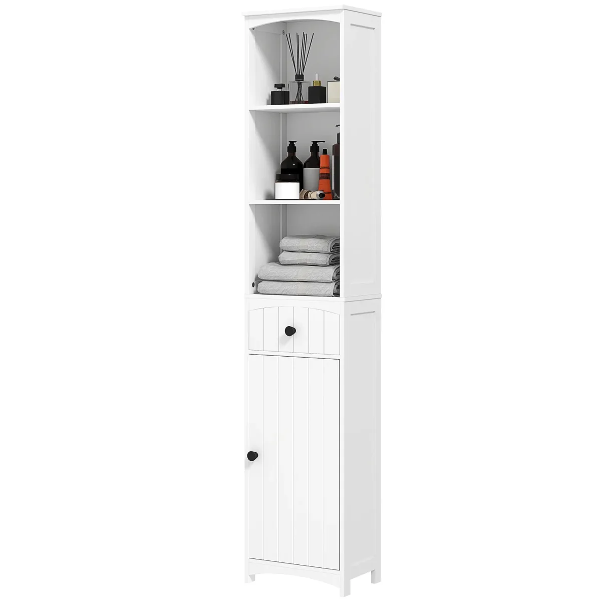 Nancy's Castelli Badkamerkast - Badkamermeubel - Wit - ± 35 x 25 x 170 cm - Afbeelding 2