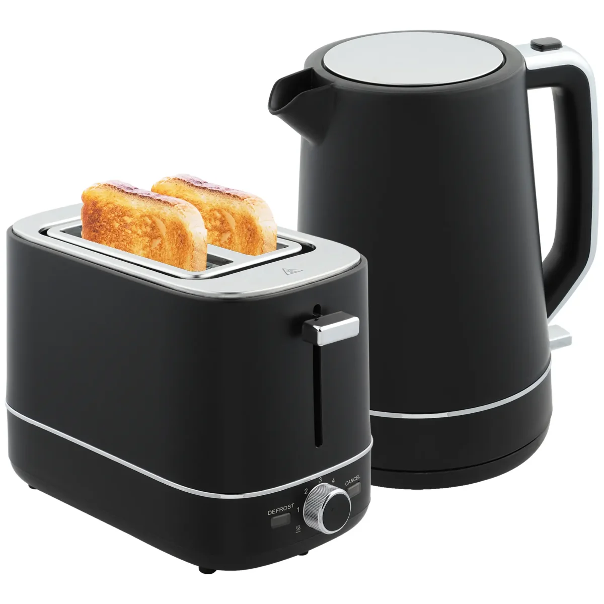 Nancy's Alvor Waterkoker en Broodrooster Set - Zwart / Chroom - Afbeelding 5