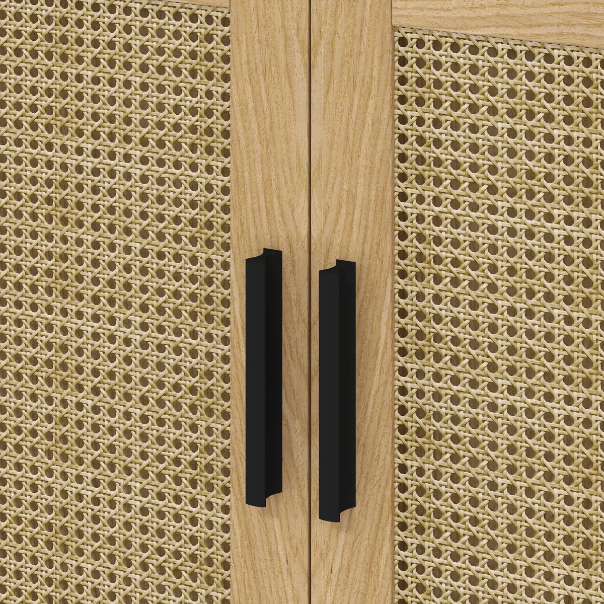 Nancy's Castelmola Wastafelkast - Badkamerkast - Wastafelmeubel - Eiken - Rotan - ± 60 x 40 x 60 cm - Afbeelding 5